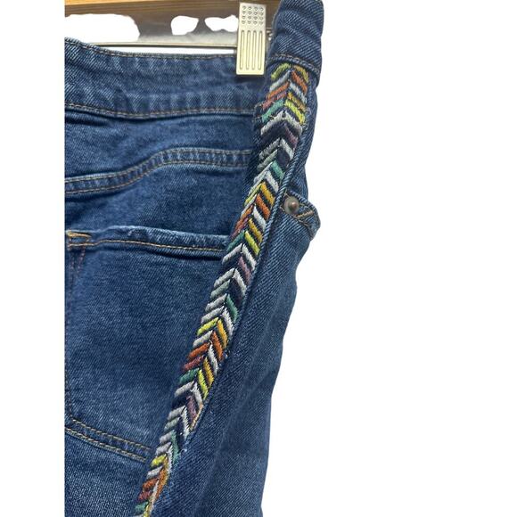 Knox Rose Women Cotton Spandex Jeans Distressed Embroidered Size 12 - Picture 2 of 13